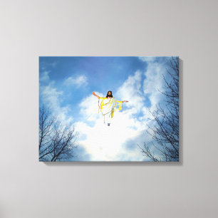 JESUS RETURNS CANVAS AFDRUK
