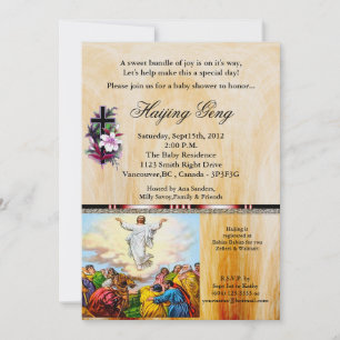 Jésus revient au Père Baby shower Invitation