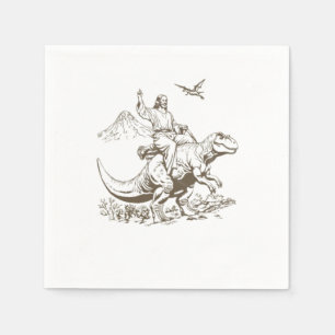 Jesus Riding Dinosaurus jaren '90 Servet