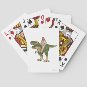 Jesus Riding T-Rex Pokerkaarten