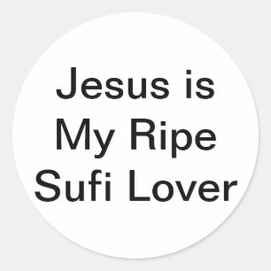 Jesus Ripe Sufi Lover Jeff Hankamer Artjunkhaus Ronde Sticker