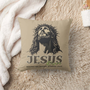 Jesus Risen - Jesus Christ Artistic Beige Kussen