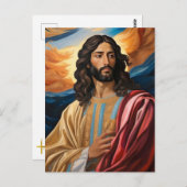 *~* Jesus Robe Planet Universe Aarde AP50 Kosmos Briefkaart (Voorkant / Achterkant)