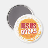 Jesus Rocks 2 Sinaasappel Magneet (Voorkant / Achterkant)