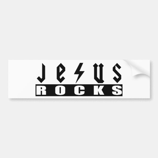 Jesus Rocks Bumpersticker (Voorkant)