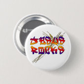 Jesus Rocks Christelijk Ronde Button 5,7 Cm (Voorkant /achterkant)