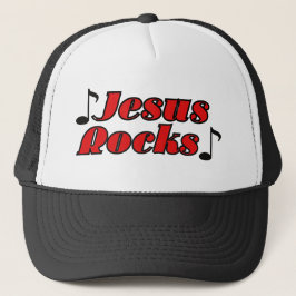 Jesus Rocks Faith geïnspireerde Spirituele koelte Trucker Pet