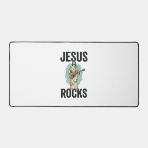 Jesus Rocks Gitaar Vintage Christelijke Gravure De Bureaumat