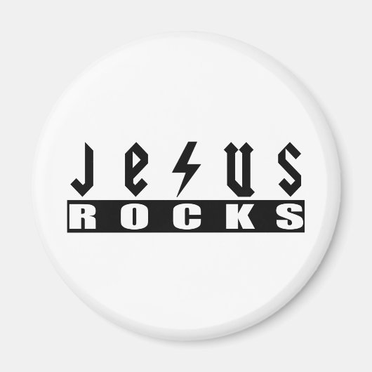Jesus Rocks Magneet (Voorkant)