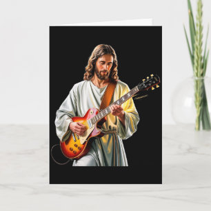 Jesus Rockt Met Gitaar - Grappige Christelijke Roc Kaart