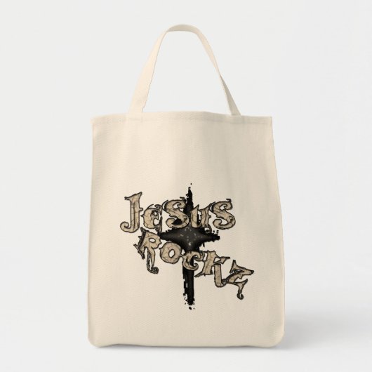 Jesus Rockz Christelijk Tote Bag (Voorkant)