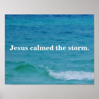 JESUS ROEPT HET STORM UIT POSTER