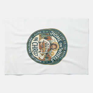 Jesus RV Camper Leven Vintage T-shirt Christelijke Theedoek