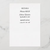 Jésus Sacré Coeur Catholique Foil Invitation (Verso)