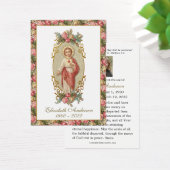 Jésus Sacré Coeur Catholique Funérailles Carte Sai (Bureau)