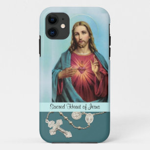 Jesus Sacred Heart Benediction & Rosary iPhone 11 Hoesje