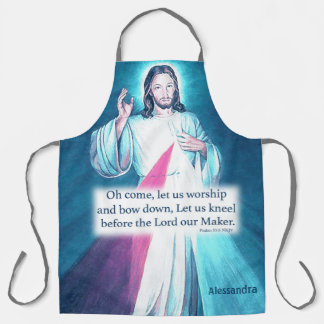 Jesus Sacred Shining Heart Gepersonaliseerd Schort