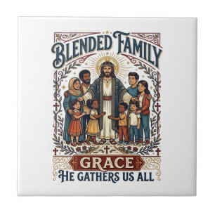 Jesus Samengestelde Familie Stepfamily T-shirt Chr Tegeltje