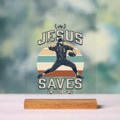 Jesus Sauve Baseball Vintage Vector Design Chrétie (Neutre)