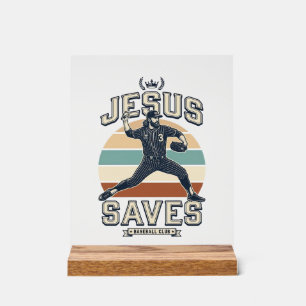 Jesus Sauve Baseball Vintage Vector Design Chrétie