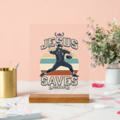 Jesus Sauve Baseball Vintage Vector Design Chrétie (Mariage)