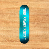 Jésus Sauve Bro. Skateboard Abstrait Blue Haze