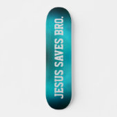 Jésus Sauve Bro. Skateboard Abstrait Blue Haze (Devant)