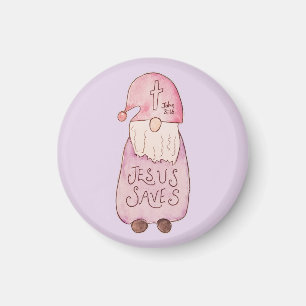 Jésus Sauve Gnome Magnet