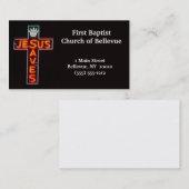 Jésus sauve le carte de visite (Devant / Derrière)