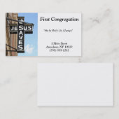 Jésus sauve le Carte de visite (Devant / Derrière)