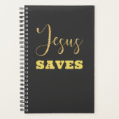 Jésus Sauve Paillettes Jaune Or (Devant)
