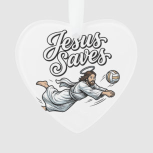 Jésus Sauve Volleyball Vintage Chemise Chrétienne