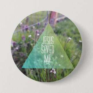 JESUS SAVED botton Ronde Button 7,6 Cm