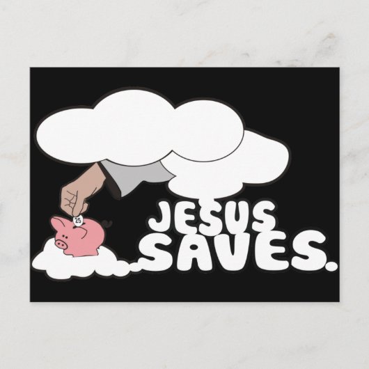 JESUS SAVES BRIEFKAART (Voorkant)