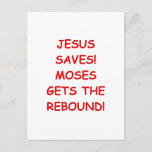 jesus saves briefkaart