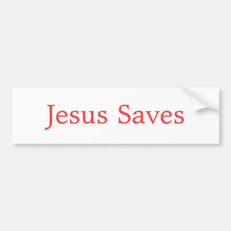 Jesus Saves Bumpersticker