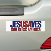 Jesus Saves Bumpersticker (Op auto)