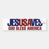 Jesus Saves Bumpersticker (Voorkant)