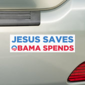 Jesus Saves Bumpersticker (Op auto)
