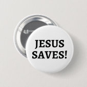 Jesus Saves Button (Voorkant /achterkant)