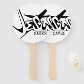 JESUS SAVES GRAFFITI HANDWAAIER (Voorkant en achterkant)