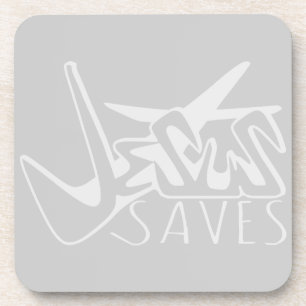 JESUS SAVES GRAFFITI ONDERZETTER