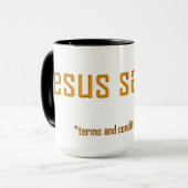 Jesus Saves Mok (Voorkant links)