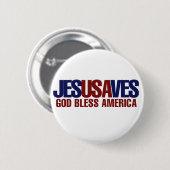 Jesus Saves Ronde Button 5,7 Cm (Voorkant /achterkant)
