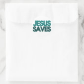 Jesus Saves Ronde Sticker (Tas)