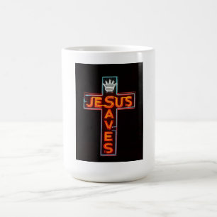 Jesus Saves Sign Koffiemok