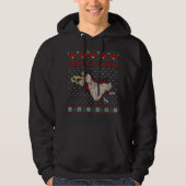 Jesus Saves Soccer Goal Keeper Ugly KerstSwea Hoodie (Voorkant)
