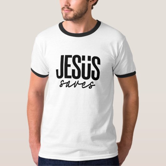 JESUS SAVES T-SHIRT (Voorkant)