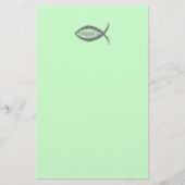 Jesus Savior Fish Symbool Briefpapier (Voorkant)