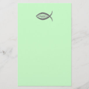 Jesus Savior Fish Symbool Briefpapier